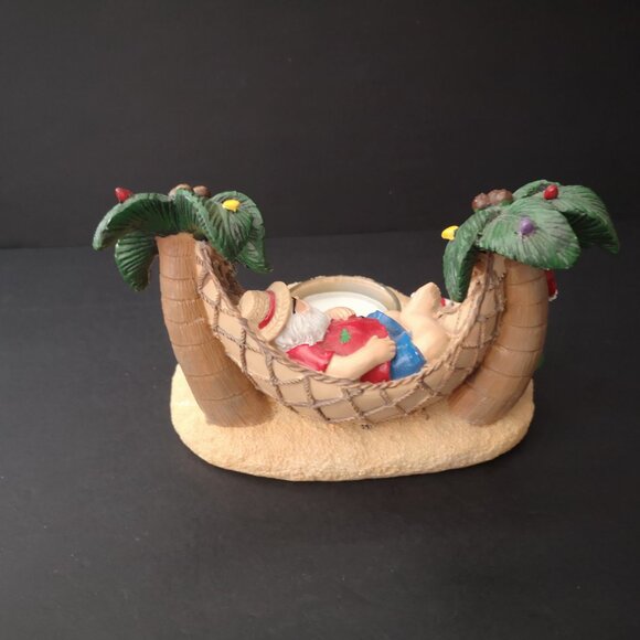Yankee Candle Beach Friends Votive Holder Santa/Hammock w/ Polar Bear - Picture 3 of 5